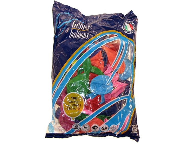 Кулька повітр. латексна 10"/26см асорті кольор. №G90/09801/11Q/Gemar/(100), фото 1