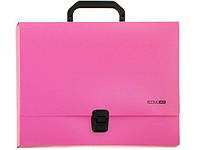 Портфель "Economix" №E31607-09 A4 пласт. на застібці (рожевий)(1)(6)