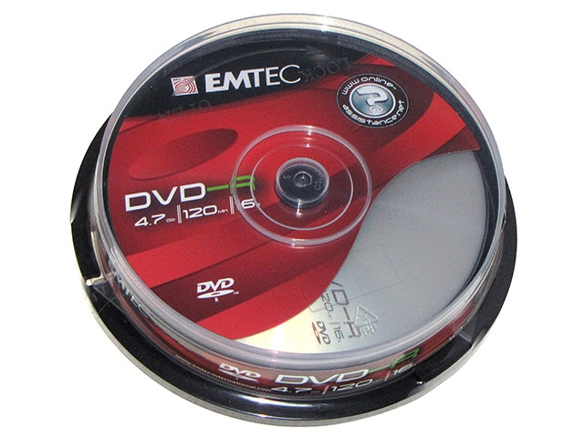 DVD-R Emtec 16х 4.7Gb штир(10)