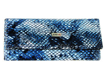 Ключниця "Karya" жін. №399-042 синя,рептилія,шкіра