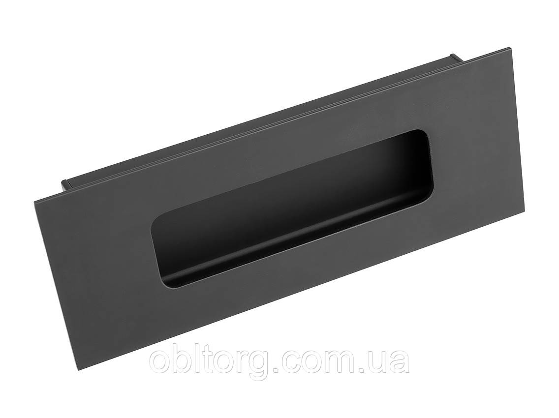 Ручка меблева врізна Virno Style 412 чорний 128, фото 1