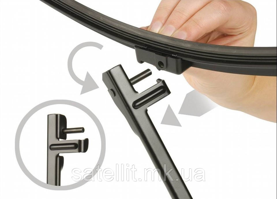 Щітка склооч. BOSCH (к/т) (700/700) A976S, 3397118976