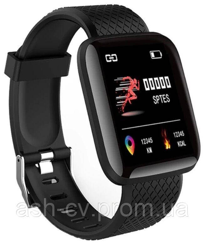 Смарт годинник Smart Watch 116 Plus Black (Тонометр, пульсометр, пульс оксиметр, крокомір, годинник тощо)