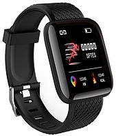 Смарт годинник Smart Watch 116 Plus Black (Тонометр, пульсометр, пульс оксиметр, крокомір, годинник тощо)
