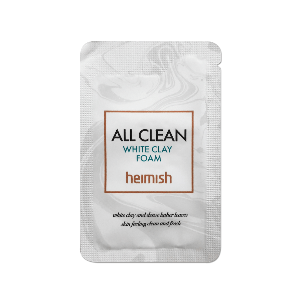 Очищуюча пінка для обличчя Heimish Clean All White Clay Foam пробник 2 мл