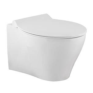 Підвісний унітаз Iberia Rimless з твердим сидінням Slim slow-closing + DUOFIX-інсталяція, без клавіші, фото 3