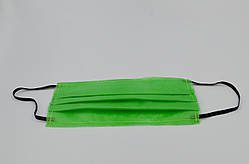 Захисна маска для обличчя паковання 50 шт. одноразова 3-шарова з матеріалу спанбонд колір зелений