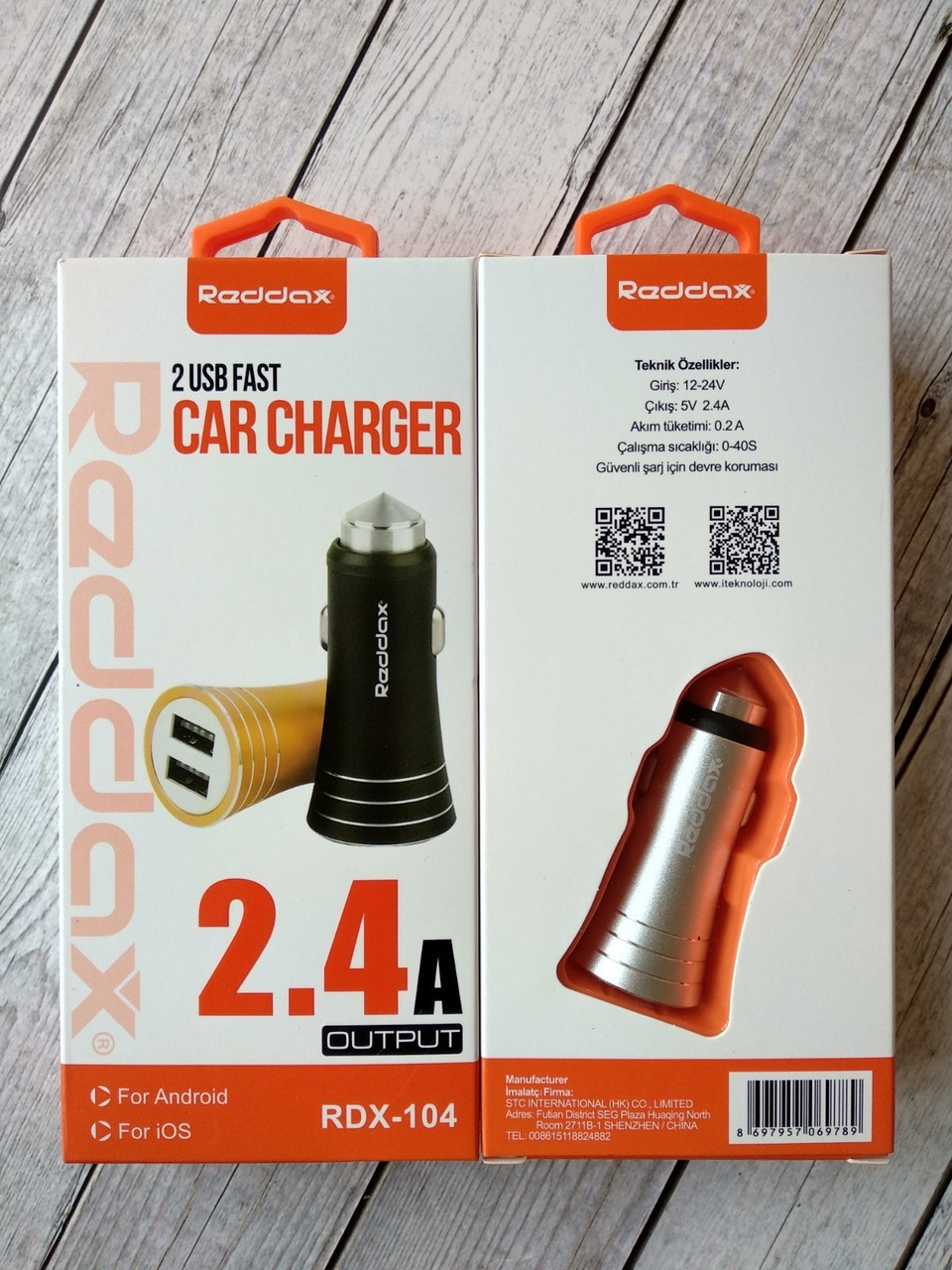 Автомобільний зарядний пристрій RedDax RDX-104 2.4A 2 Usb з кабелем Micro Usb Silver