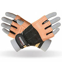Рукавички для фітнесу MAD MAX Classic MFG 248, Brown - S