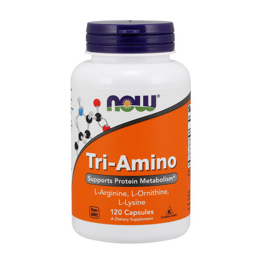 Аргінін орнитин лізин NOW Tri-Amino 120 caps