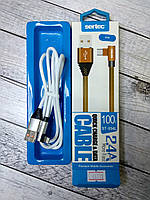 Кабель Usb Lightning Sertec ST-054L 2.4A 1m (Г-подібний, метал. Коннектор, круглий) White