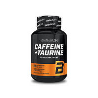 Передтренувальний комплекс BioTech Caffeine + Taurine, 60 капсул