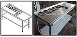Стіл під гастроємкості з неіржавкої сталі для шаурми, фото 3