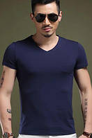 Чоловіча футболка 100% Бавовна Марка "COSTOM" Арт.1828 (синій)