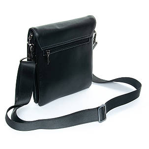 Сумка чоловіча з натуральної шкіри BRETTON (24*22*5 см) 5190-4 black, фото 2