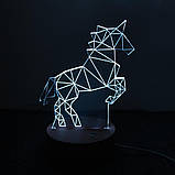 3D-світильник з пультом і акумулятором 3D Lamp Єдиноріг 2 (LP-17848), фото 10