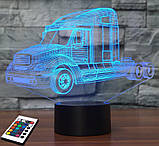 3D-світильник з пультом і акумулятором 3D Lamp Вантажівка (LP-17773), фото 11