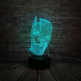 3D світильник з пультом і акумулятором 3D Lamp Бетмен і Джокер (LP-17733), фото 10