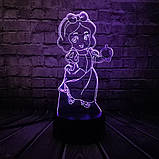 3D-світильник з пультом і акумулятором 3D Lamp Білосніжка (LP-17720), фото 5
