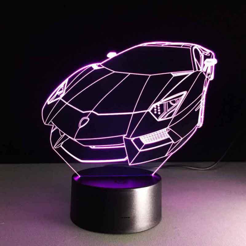 3D-світильник з пультом і акумулятором 3D Lamp Lamborghini (LP-17693), фото 1