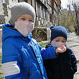 Багаторазова 3-шарова захисна трикотажна тканинна маска, маска для обличчя багаторазова Дитяча або Доросла, фото 9