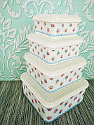 Набір лотків, лоточки, судочки, лоток, судок, контейнер для їжі 4шт | Лотки харчові