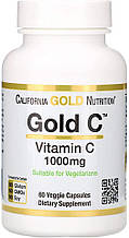 California Gold Nutrition Вітамін C 1000 мг 60 рослинних капсул