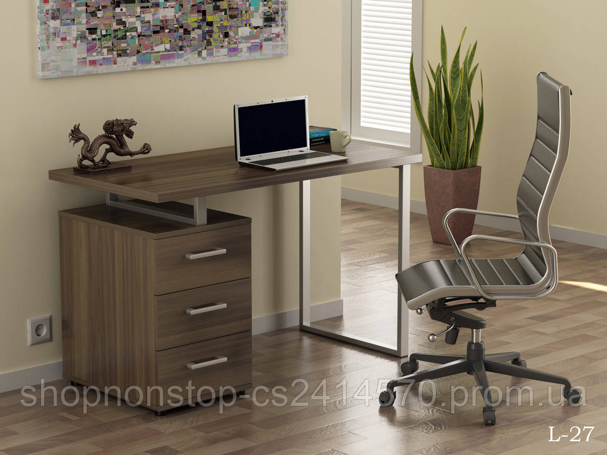 Стіл письмовий лофт L-27 Loft design Горіх Модена