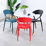 Штабельована стілець пластик з підлокітниками NELSON (Нельсон), жовтий, фото 6