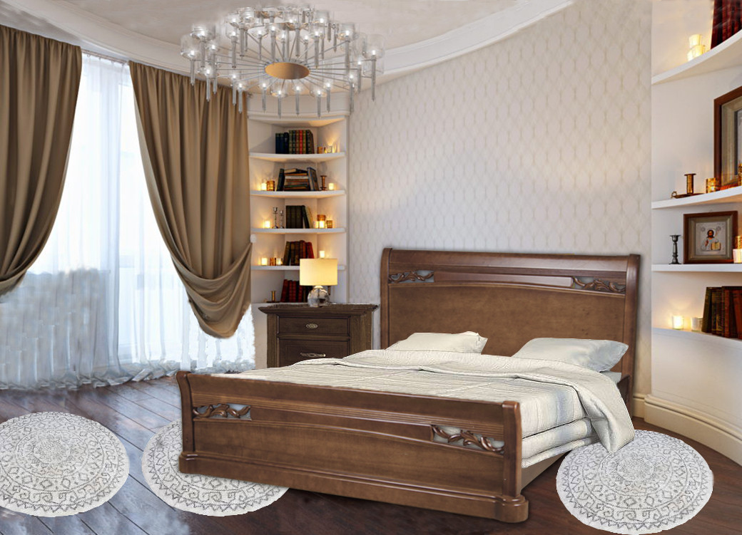 Ліжко двоспальне дерев'яне Шопен Мікс меблі , колір на вибір 1800*2000