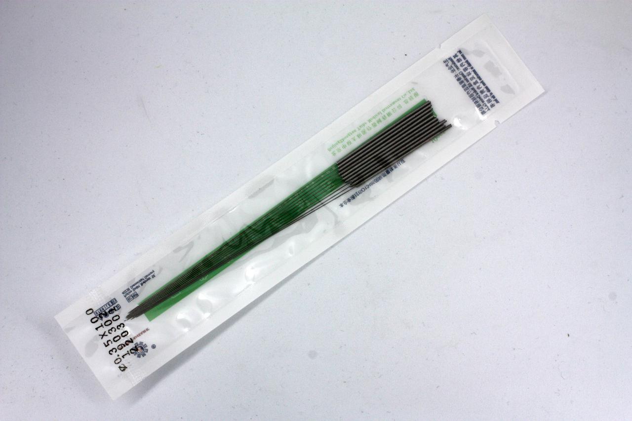 Голки Zhongyan Taihe для акупунктури та рефлексотерапії 0,35*100 мм 10 шт., фото 1