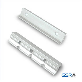 Змінні захисні призматичні алюмінієві губки на лещата, з магнітом комплект 2 шт. GSR Німеччина