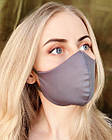 Жіноча маска на обличчя/для обличчя багаторазова тканинна Silenta Темно-сірий, фото 2