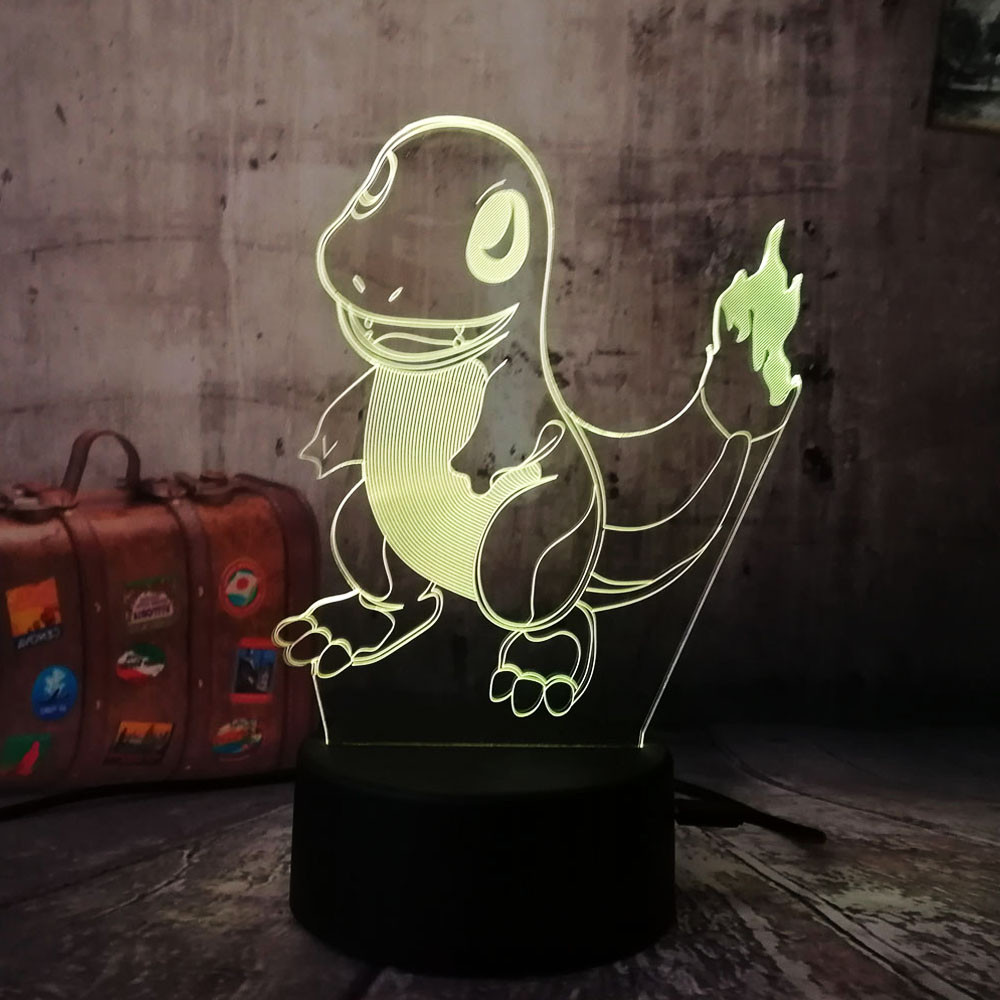 3D-світильник з пультом і акумулятором 3D Lamp Чармандер (LP-18169)