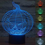 3D світильник з пультом і акумулятором 3D Lamp Хеловін (LP-18162), фото 11