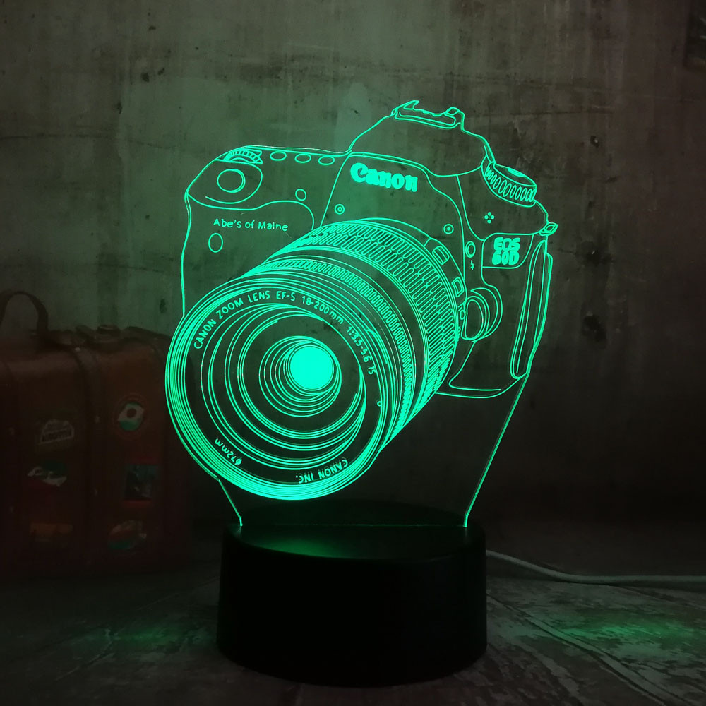 3D світильник з пультом і акумулятором 3D Lamp Фотоапарат (LP-18154)