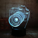3D світильник з пультом і акумулятором 3D Lamp Фотоапарат (LP-18154), фото 10