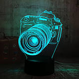 3D світильник з пультом і акумулятором 3D Lamp Фотоапарат (LP-18154), фото 11