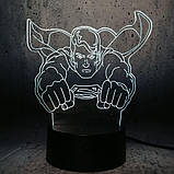 3D світильник з пультом і акумулятором 3D Lamp Супермен (LP-18122), фото 10