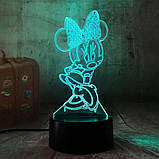 3D світильник з пультом і акумулятором 3D Lamp Міні Маус (LP-17950), фото 3