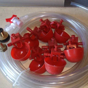 Комплект микрочашечных поїлок на 150 голів червона