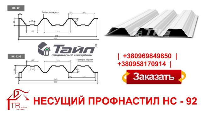 Профнастил оцинкованный НС 92