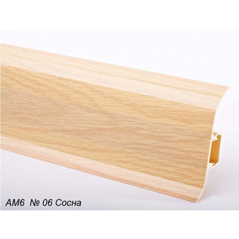 Плінтус пластиковий Plint AM6 06 Сосна (глянцевий), фото 1