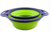Друшляк силіконовий складаний Collapsible filter baskets 7105, 2 шт, фото 3