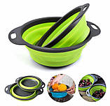 Друшляк силіконовий складаний Collapsible filter baskets 7105, 2 шт, фото 6