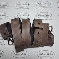 Ремінь для сумки з натуральної шкіри 130х2,5. Колір "Сафарі".