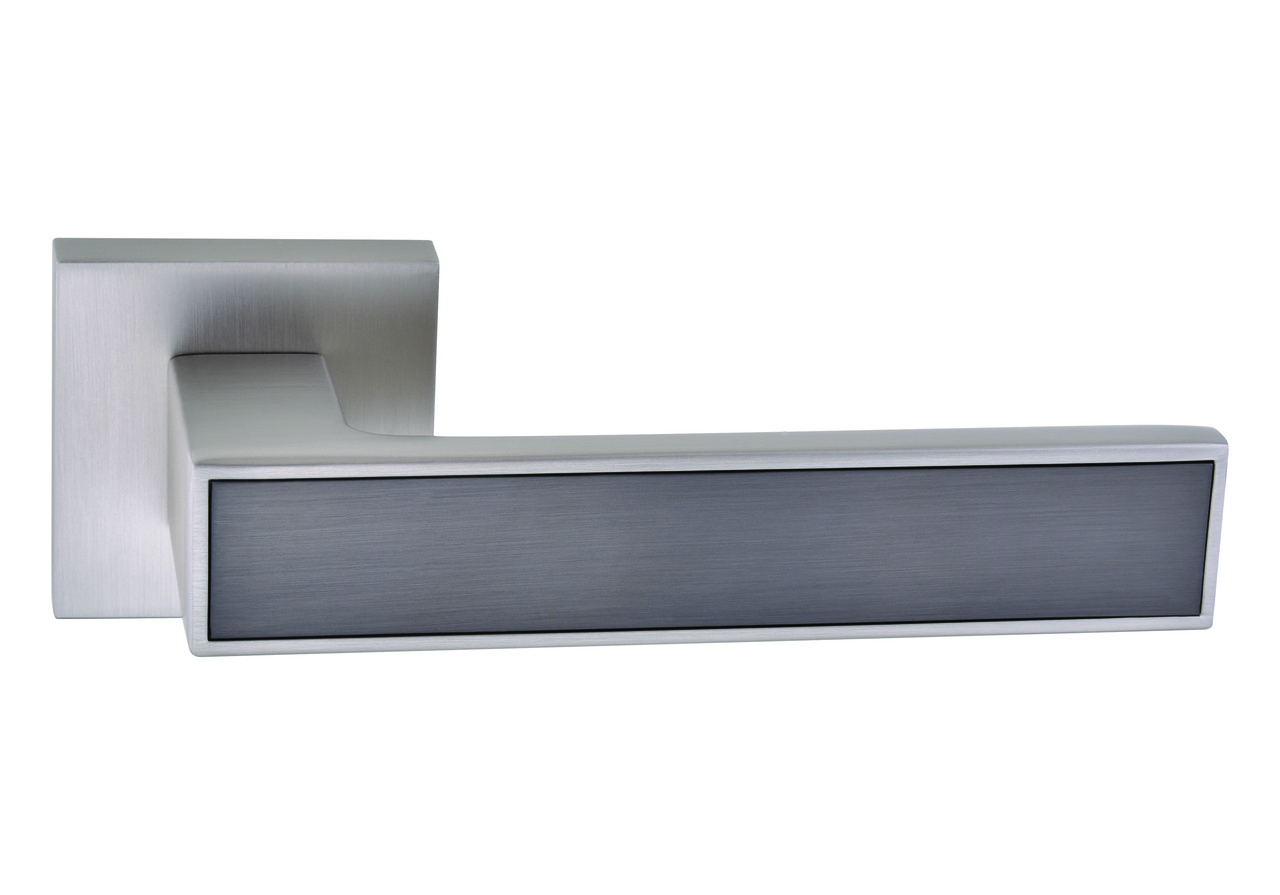 Дверна ручка ORO&ORO OMBRA 078-15E MSN/Titanium Матовий нікель/Титан (вставка)