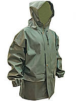 Куртка для риболовлі з ПВХ оливкового кольору