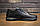 Шкіряні чоловічі кросівки LEVEL перфорація чорний, фото 2