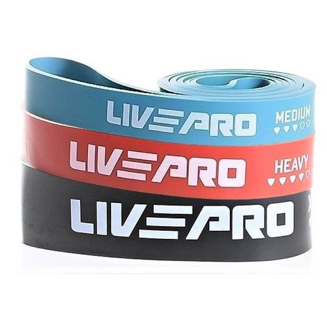Набір еспандер-петлі LivePro SUPER BAND 16-77 кг для підтягування, турніка, воркаута, фітнесу та тренувань.